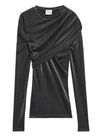 ISABEL MARANT ÉTOILE DRAPED LUREX TOP