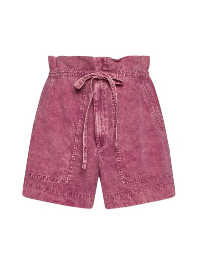 Isabel Marant Étoile Drawstring Denim Shorts In Pink