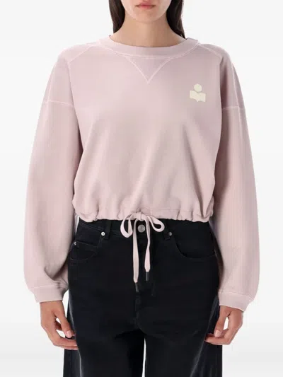 Isabel Marant Étoile Drawstring Fleece Top In Pink