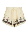 Isabel Marant Étoile Viscose Shorts Embroidered Design In Nude