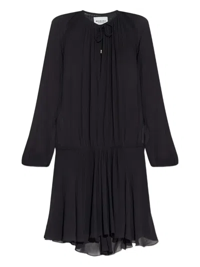 Isabel Marant Étoile Drawstring Tiered Dress In Black