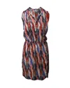 Isabel Marant Etoile Drawstring Waist Dress In Multicolor Polyester In Multi