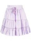 Isabel Marant Étoile Lioline Tiered Elastic Mini Skirt In Violett