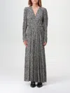 Isabel Marant Étoile Marant Étoile Woman Maxi Dress Black Size 8 Viscose In Beige