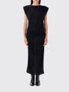 Isabel Marant Étoile Midi Dress With Cap Sleeves And Ruched Detailing In Black