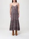 Isabel Marant Étoile Sabba Cotton Floral Printed Dress In Brown