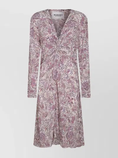 Isabel Marant Étoile Dress Knee Length Floral Pattern In Neutral