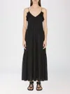 Isabel Marant Étoile Vasma Black Cotton Blend Dress In Black