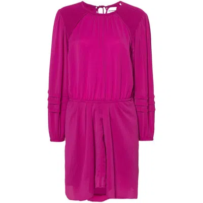 Isabel Marant Étoile Pleated Dress With Round Neck In Purple