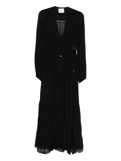 Isabel Marant Étoile Briane Pleated Midi Dress In Black
