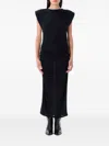 Isabel Marant Étoile Midi Dress With Cap Sleeves And Ruched Detailing In Black