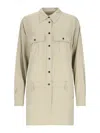 Isabel Marant Étoile Knee Length Dress With Chest And Side Pockets In Green