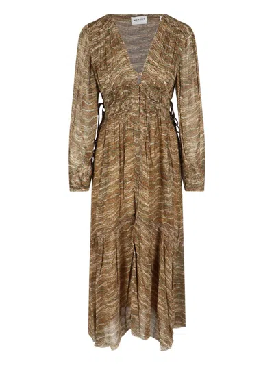 Isabel Marant Étoile Knee Length Dress V-neckline In Green