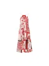 Isabel Marant Étoile Saba Printed Cotton-voile Maxi Dress In Red/ecru