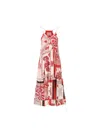 Isabel Marant Étoile Saba Printed Cotton-voile Maxi Dress In Red/ecru