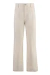 Isabel Marant Étoile Cotton Trousers With Belt Loops And Wide Leg