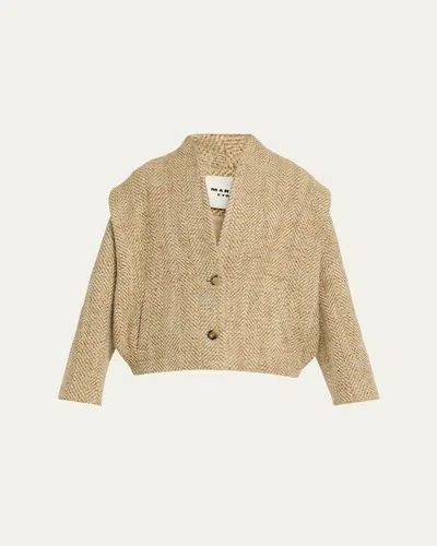 Isabel Marant Étoile Drogo Tweed Jacket In Neutral