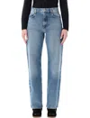 Isabel Marant Étoile Dromie Denim Trousers Contrast Stitching Design In Blue