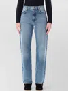 Isabel Marant Étoile Dromie Denim Trousers Contrast Stitching Design In Blue