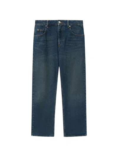 Isabel Marant Étoile Dromie Faded-effect Straight-leg Jeans In Blue