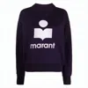 Isabel Marant Étoile Dropped Shoulder Sweatshirt With Light Pink Logo In Black