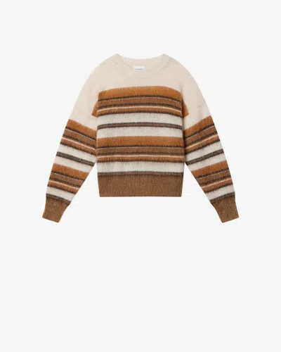 Isabel Marant Étoile Drussell Striped Pullover In Black