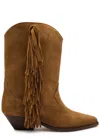 Isabel Marant Étoile Duerto 50 Fringed Suede Mid-calf Boots In Camel