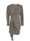 Isabel Marant Étoile Dulce Printed Gathered Minidress In Black