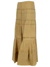 Isabel Marant Étoile Green Cotton Voile Dusta Long Skirt In Green