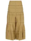 Isabel Marant Étoile Green Cotton Voile Dusta Long Skirt In Green