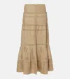 Isabel Marant Étoile Green Cotton Voile Dusta Long Skirt In Grün