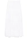 Isabel Marant Étoile White Cotton Voile Dusta Long Skirt In White