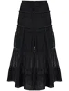 Isabel Marant Étoile Cotton Voile Skirt In Black