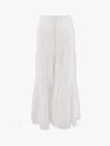 Isabel Marant Étoile White Cotton Voile Dusta Long Skirt In White