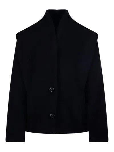 ISABEL MARANT ÉTOILE DYOGO PADDED-SHOULDER BUTTON COAT