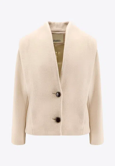Isabel Marant Étoile Dyogo Single-breasted Wool Coat In Neutral