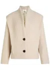 Isabel Marant Étoile Dyogo Wool-blend Coat In Sand
