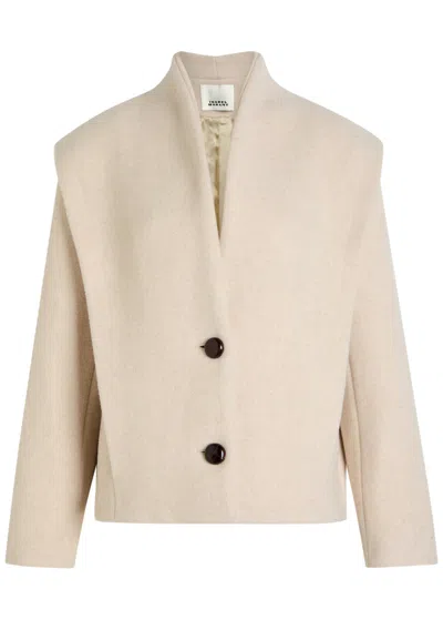 Isabel Marant Étoile Dyogo Wool-blend Coat In Sand