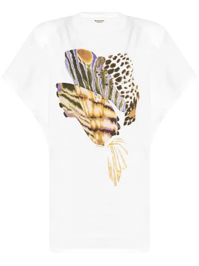 Isabel Marant Étoile Graphic-print Cotton Dress In White