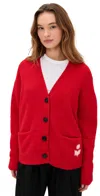 Isabel Marant Étoile Eborah Alpaca Cardigan Red In Red