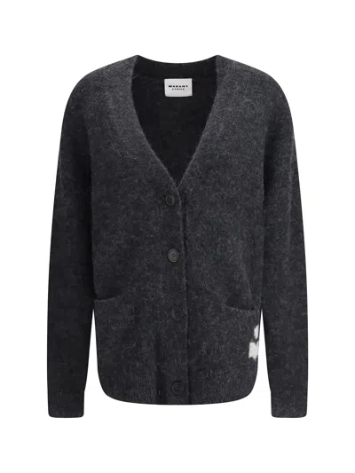 Isabel Marant Étoile Eborah Cardigan In Alpaca Blend In Gray