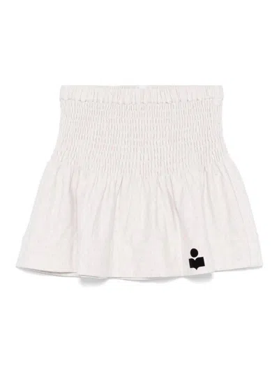 Isabel Marant Étoile Ecr  Flare Mini Skirt In Gray