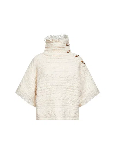 ISABEL MARANT ÉTOILE ECRU CABLE KNIT BLANCHE SWEATER