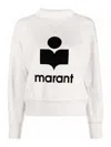 Isabel Marant Étoile Moby Logo Cotton Blend Sweatshirt In Beige
