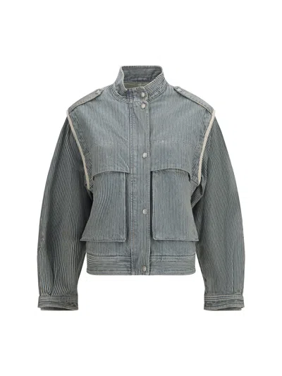 Isabel Marant Étoile Isabel Marant Etoile Edany Cotton Twill Jacket In Gray