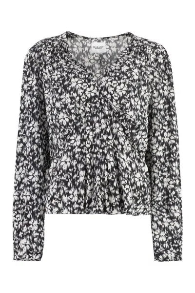 Isabel Marant Étoile Eddy Printed Viscose Blouse In Multi