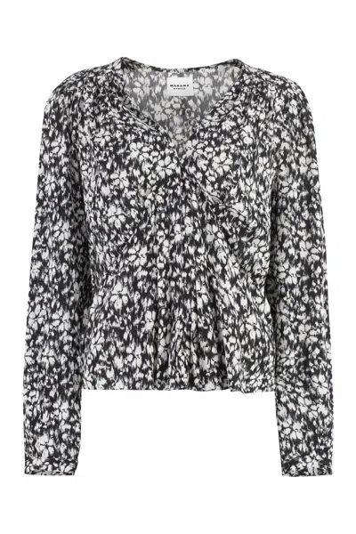ISABEL MARANT ÉTOILE ISABEL MARANT ÉTOILE EDDY PRINTED VISCOSE BLOUSE