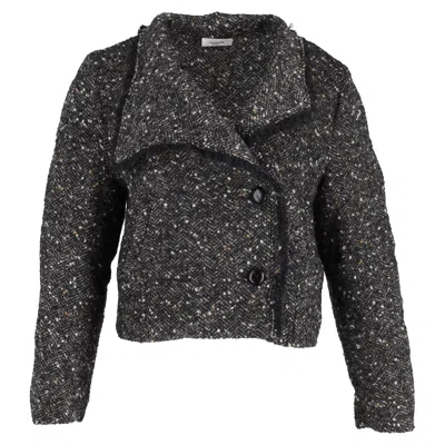 Isabel Marant Etoile Edith Tweed Jacket In Black Wool