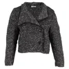 Isabel Marant Etoile Edith Tweed Jacket In Black Wool In Black
