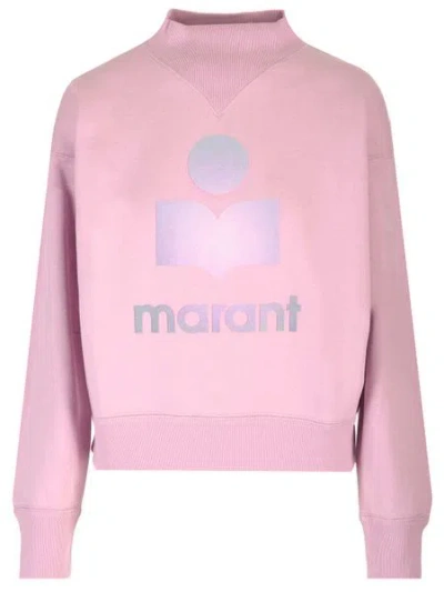 Isabel Marant Étoile Effortless Sophistication With The Mobyli Mock Neck Sweatshirt For Women In Light Pink